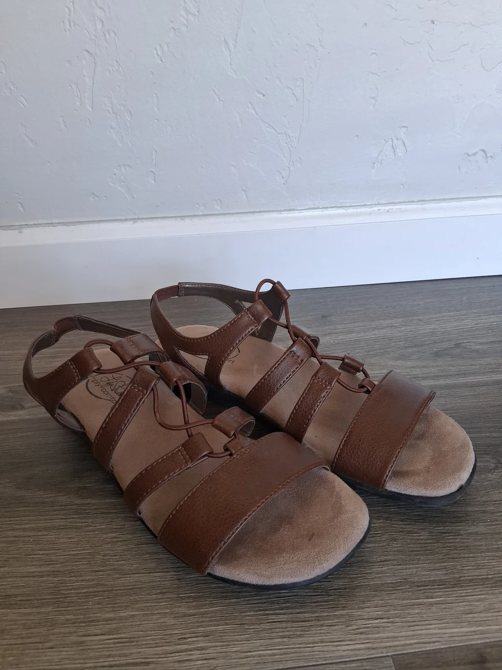 LifeStride Simply Comfort Eleanora Brown Gladiator Sandals Women's Sz 7M Comfort